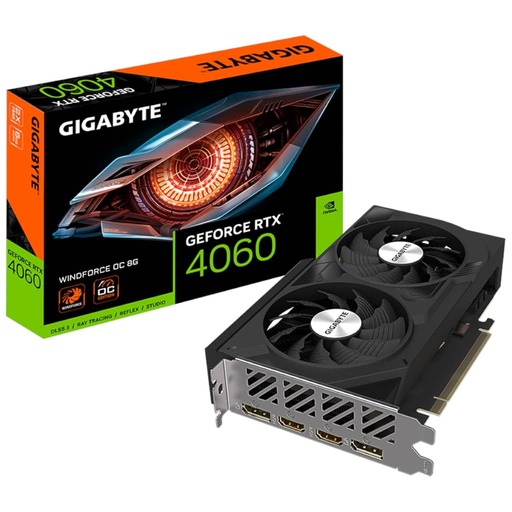 [I_CGGIG-313685] Carte graphique GeForce RTX4060 Gigabyte RTX 4060 WINDFORCE OC 8G _ GV-N4060WF2OC-8GD