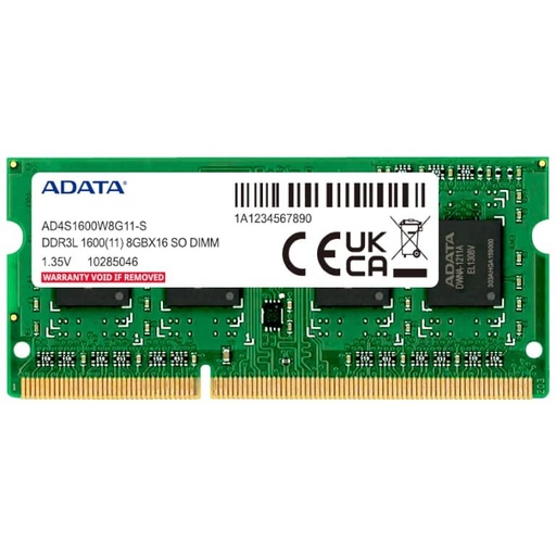 [I_MEADA-798409] Mémoire SO-DIMM DDR3L 1600MHz AData, 4Gb _ ADDS1600W4G11-S