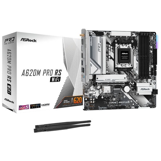 [I_CMASR-943065] Carte mère AMD AM5 A620 Micro ATX AsRock A620M Pro RS WiFi _ 90-MXBLX0-A0UAYZ