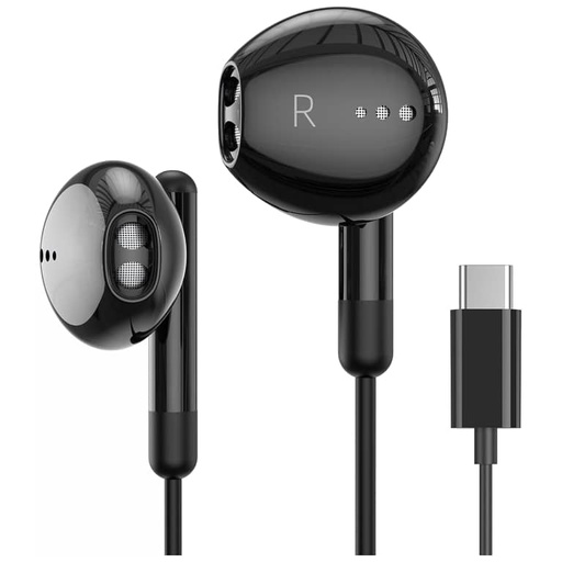 [P_AUCOO-064857] Ecouteurs Filaire USB 3TypeC Cookie inR-Phone-C Noir