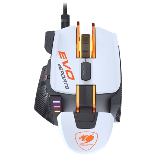 [P_SCCOU-770098] Souris Filaire USB 2.0 Cougar 700M EVO eSPORTS, Blanc/Noir/Orange _ CGR-WOMW-700M EVO