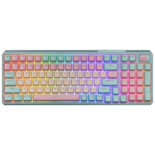 [P_SCCOM-138069] Clavier Sans fil Bluetooth/RF Cooler Master MK770, Macaron Vert/Rose/LED _ MK-770-MCKR1-FR
