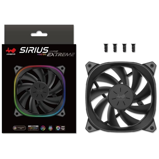 [I_FRINW-950324] Ventilateur pour Boitier 120mm In Win Sirius Extreme, Noir _ IW-FN-ASE120-1PK