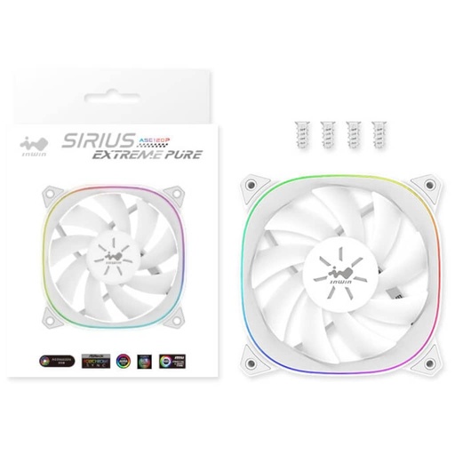 [I_FRINW-950508] Ventilateur pour Boitier 120mm In Win Sirius Extreme Pure, Blanc _ IW-FN-ASE120P-1PK