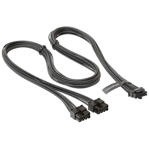 [C_DBPCE-877943] Cable Doubleur 2x PCIe (8pins) vers 1x PCIe5 (16pins) MM, 0.75 m Noir _ Seasonic SS-2X8P-12VHPWR-600