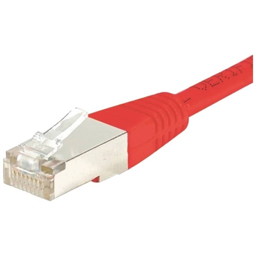 [C_CAR45-051330] Cable RJ45 Cat.6 MM,  0.5m droit Rouge (CAMM-R45.R45-0005RE)