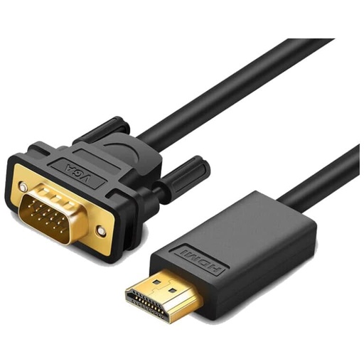 [C_ADHDM-052504] Cable Adaptateur HDMI vers 1x VGA MM, 1.80/2.00 m Noir _ ADMM-HDM.VGA-0020BK