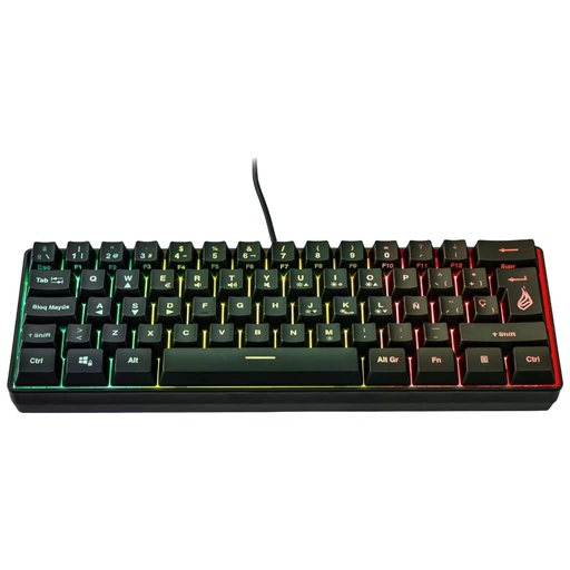 [P_SCVBT-487050] Clavier Filaire USB 2.0 Verbatim SurFire KINGPIN X1, Noir/LED _ 48705