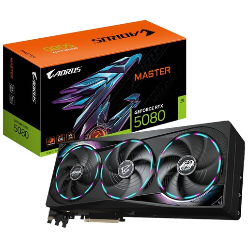 [I_CGGIG-355586] Carte graphique GeForce RTX5080 Gigabyte AORUS GeForce RTX 5080 MASTER 16G _ GV-N5080AORUS M-16GD