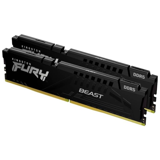 [I_MEKGT-326574] Mémoire DIMM DDR5 5600MHz Kingston, 64Gb (2x 32Gb) Fury Beast Noir (EXPO/XMP) _ KF556C40BBK2-64
