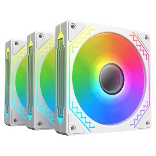 [I_FRXIG-542102] Kit 3x Ventilateurs pour Boitier 120mm Xigmatek StarZ Pro Arctic, M20A Blanc _ EN42102