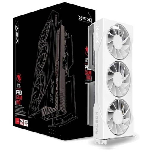 [I_CGXFX-503429] Carte graphique Radeon RX9060XT XFX Swift RX 9060 XT OC White Triple Fan Gaming Edition 16GB _ RX-96TS316W7