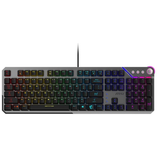 [P_SCMSI-254434] Clavier Filaire USB 2.0 MSI STRIKE 600, Noir/Gris/LED _ S11-04FR250-CLA