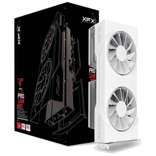 [I_CGXFX-503207] Carte graphique Radeon RX9060 XT XFX Swift RX 9060 XT OC White Gaming Edition 8GB _ RX-96TSW8GWQ