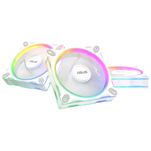 [I_FRASU-044127] Kit 3x Ventilateurs pour Boitier 120mm Asus Prime MR120 ARGB, Blanc _ 90DA00I3-B09020
