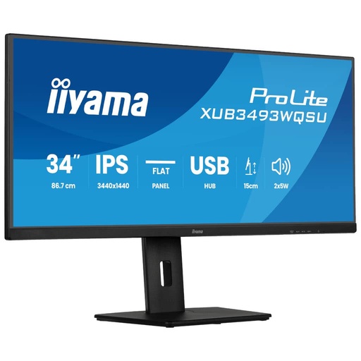 [P_ECIIY-125609] Ecran 34.0" Iiyama ProLite XUB34, Noir _ XUB3493WQSU-B6