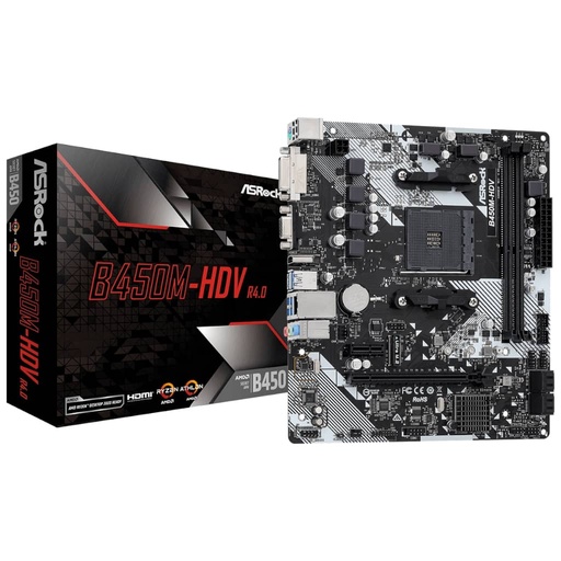 [I_CMASR-337617] Carte mère AMD AM4 B450 Micro ATX ASRock B450M-HDV _ B450M-HDV R4.0