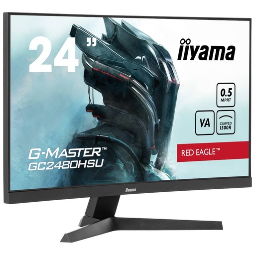 [P_ECIIY-124503] Ecran Incurvé 23.6" Iiyama G-Master GC24, Noir _ GC2480HSU-B1