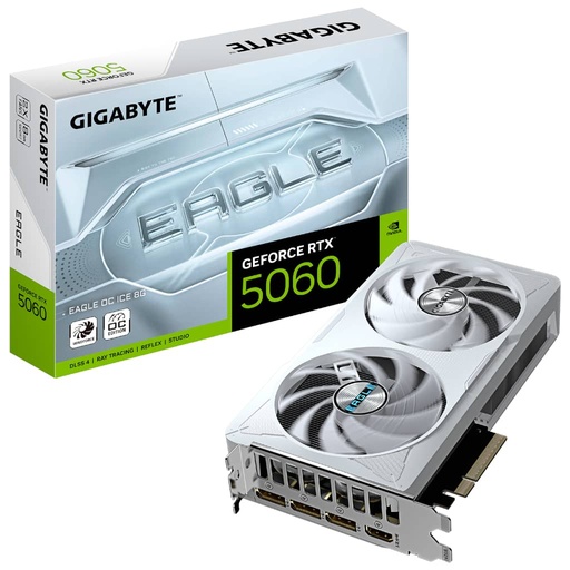 [I_CGGIG-356446] Carte graphique GeForce RTX5060 Gigabyte RTX 5060 EAGLE OC ICE 8G _ GV-N5060EAGLEOC ICE-8GD