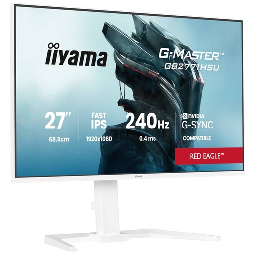 [P_ECIIY-126446] Ecran 27.0" Iiyama G-Master GB27, Blanc _ GB2771HSU-W1