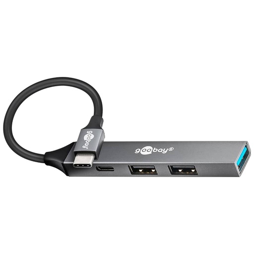 [P_HLGOB-744594] Hub USB 3TypeC Goobay Slim, 4x USB 3.0/USB 3TypeC _ 74459