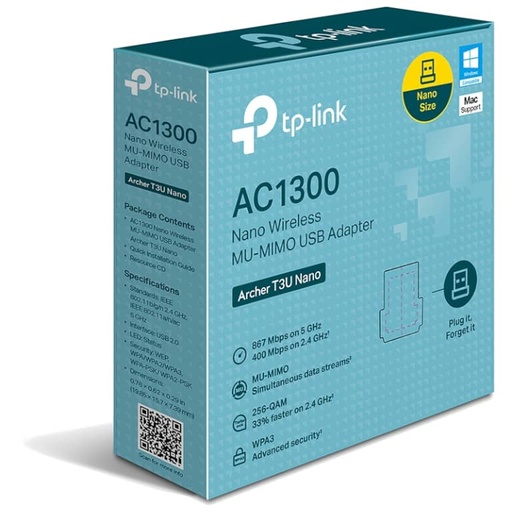 [R_DGTPL-072667] Dongle réseau WiFi AC1300 TP-Link _ Archer T3U Nano