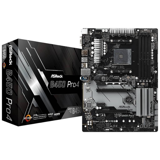 [I_CMASR-932786] Carte mère AMD AM4 B450 Micro ATX ASRock B450 Pro4 _ 90-MXBEE0-A0UAYZ