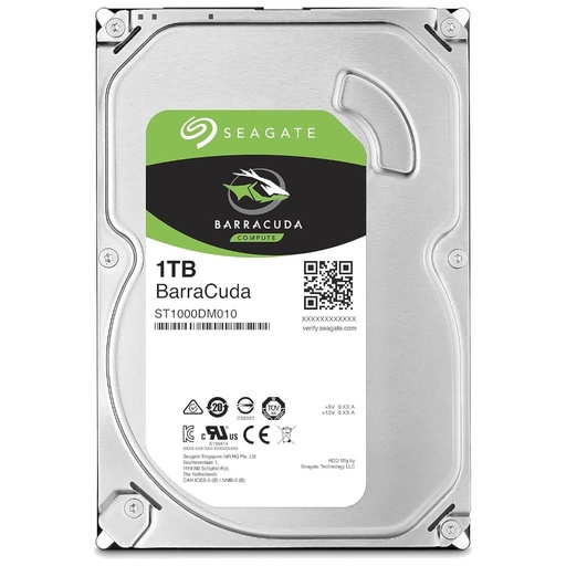 Disque HDD 3.5" SATA Seagate BarraCuda, 1To (ST1000DM010)