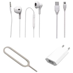 [A_SPAPP-050913] Kit Accessoires et Chargeur secteur pour Smartphone, 1.0A Blanc 1x USB 2.0 (ASP-050913)