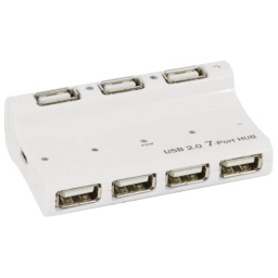 [P_HLxxx-211076] Hub USB 2.0 , 1x Mini USB, 7x USB 2.0 Blanc (021107)
