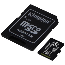 [P_SXKGT-298697] Carte mémoire Micro SD/SD Kingston Canvas Select Plus,  64Go (SDCS2/64GB)