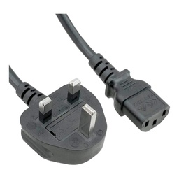 [C_CASEC-052122] Cable MF Secteur UK vers 1x C13,  1.8m Noir (MF-SUK.C13-0018BK)
